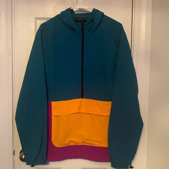 No Boundaries Multi-Color Rain Jacket Size S 34-36 #60 - Picture 1 of 12